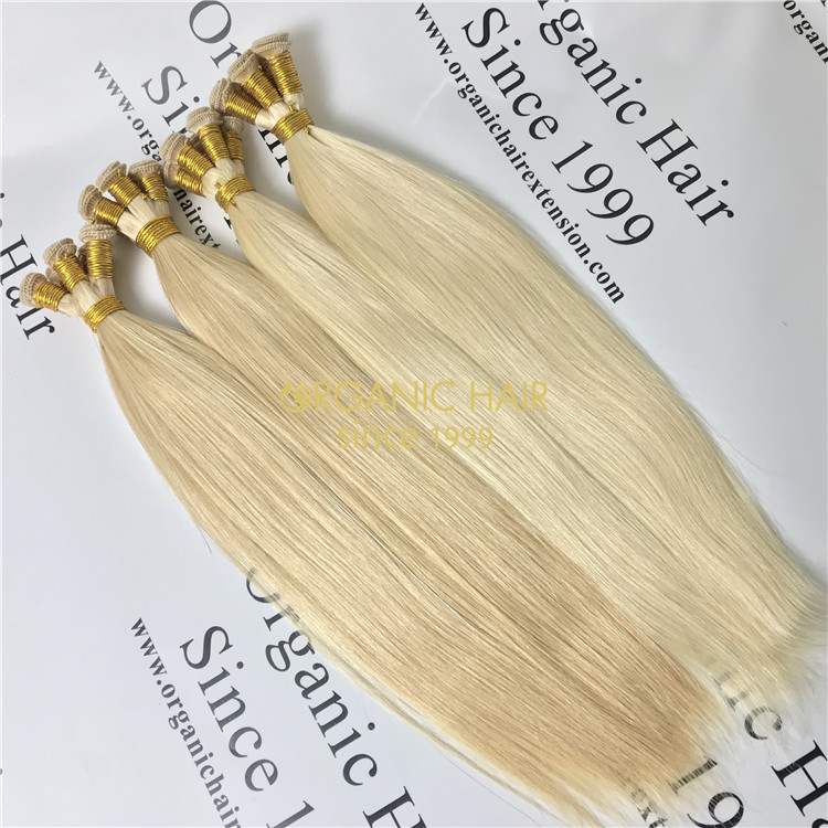 100%  young girl hair hand tied weft hair extensions at wholesale price C25